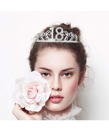 Buy Solustrie Happy Birthday Tiara - Golden & Silver Crystal Headband for 18th Birthday Party Decor - Buy Online on GoSupps.com