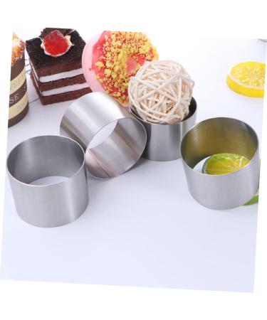 Zerodeko 12 Pcs Mousse Circle Mousse Making Molds Cheese Baking Ring Mold Non-Stick Baking Plate Round Art Baking Pan Round Cake Pan Cake Ring Mold Stainless Steel Household Micro-Wave Oven Silver 6x2pcs 6X6X5CMx2pcs - Buy Online on GoSupps.com
