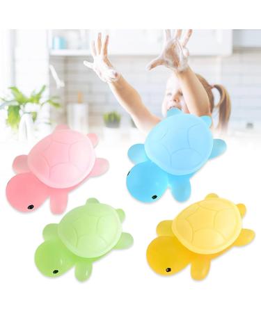 Turtle Shaped Oil Soap Turtle Shape Soap for | 4x Cute Tortoise Shape Oil Soap for Kids - Boys Girls Hand Wash Refreshing Scented Solution Cleaning - Buy Online on GoSupps.com