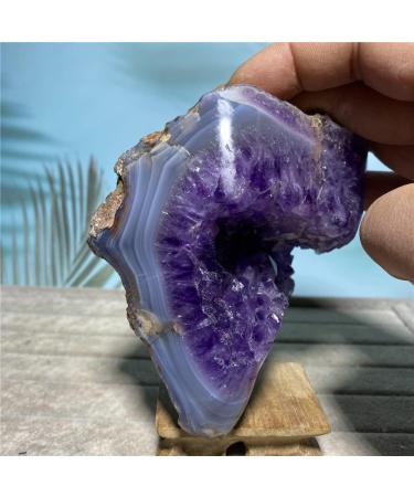 Amethyst Rough Stone Natural Amethyst Agate Raw Quartz Purple Crystal Cluster Stones Specimen Home Decoration Crafts Gift+Stand Full of Texture - Buy Online on GoSupps.com