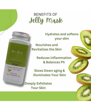  BRITAINS BEAUTY Britain's Beauty Kiwi Jelly Mask - Organic Soothing & Repair Crystal Mask for Radiant Skin Deep Hydration & Pore Cleansing 650 g - Buy Online on GoSupps.com