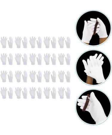 Ipetboom 16 Pairs White Cotton Gloves Tires Gloves for Men Jewelry Touching Gloves Working Gloves Miscanthus Broom Black Cotton Gloves Mens Miss Labor Protection Cotton Jersey 24x11x0.5cm - Buy Online on GoSupps.com