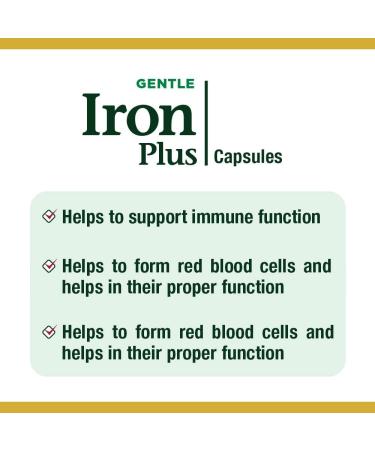 Nature's Bounty Gentle Iron Plus 28mg - 150 Capsules | Iron Deficiency Anemia Prevention - Buy Online on GoSupps.com