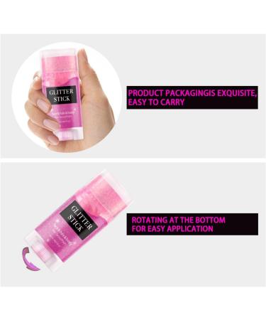 Buy Body Glitter Stick - 7 Colors Holographic Mermaid Sequins for Concerts & Festivals | Chunky Face Glitter Makeup - Ideal for Face Body Hair Eyes & Lips (02 Pink - Buy Online on GoSupps.com