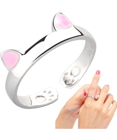 Anoximt Cat Ring for Women | Stylish Cat Ears Fashion Jewelry | Perfect Gift for Weddings Valentine's Day & Special Occasions - Buy Online on GoSupps.com