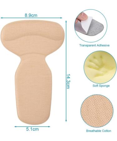 SOUMIT Memory Foam Heel Protection Pads - 4 Pairs of Sticky Foot Care Liners for High Heels | Comfortable & Durable | Black & Beige Options Available - Buy Online on GoSupps.com