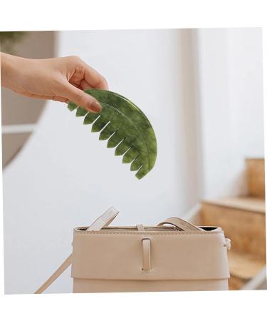 Natural Jade Gua Sha Comb Set - 4 Pcs Scalp Massager for Stress Relief | Smooth Jade Kamm for Head Face Hand & Leg Gifts - Buy Online on GoSupps.com