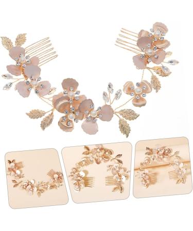 Ipetboom Pearl Rhinestone Couple Combs Tiara Hair Ribbons Clear Handbag Pearl Hair Comb Crystal Headpiece Women Hair Comb Hairband Bride Hair Comb Headband Hair Accessory Miss The Flowers - Buy Online on GoSupps.com