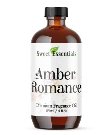 Amber Romance 4oz Premium Fragrance Oil Aromatherapy Diffuser Crafts Soap Home Scents Bath & Body DIY Parfum and Much More. Versatile & Long-Lasting by Sweet Essentials