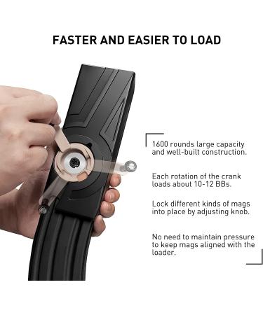 Ludex 6mm Airsoft Speed Loader - 1600 Round Capacity for M4/M16 Mid-Cap Magazines | Fast & Easy BB Loading - Buy Online on GoSupps.com