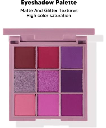 9 Colors Eyeshadow Palette Makeup Palette Eye Shadows Eyeshadow Makeup Kit High Pigmented Long Lasting Matte Glitter Eye Shadow Cosmetics for Makeup Artist (M9-8) - Buy Online on GoSupps.com