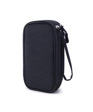 WiDEORnate Diabetes Bags for Supplies Diabetic Supply Travel Storage Bag Carrying Case Insulin Pens Glucose Meter Alcohol Prep Pads Test Strips Testing Kit Lancets Vials Medication (Black)