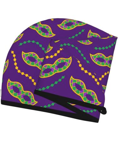 Shop Carnival Masks & Beads Microfiber Hair Towel | Super Absorbent Coral Velvet Quick Dry Cap for Long Curly & Thick Hair - International Shipping Available - Buy Online on GoSupps.com