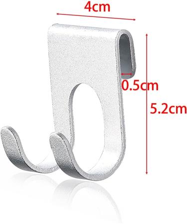 Razor Keeper Razorhaken Self-Adhesive Shower Hooks - Towel Organizer for Bathroom & Kitchen - Pack of 2 (Silver) - Buy Online on GoSupps.com