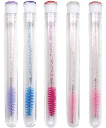 5Pcs Lashes Mascara Brush Spoolies Eyebrow Stick With Tube Fashion Book