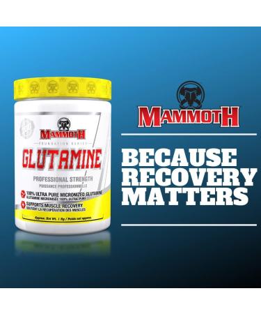Mammoth Glutamine 1kg Unflavored - Premium Recovery Supplement for Optimal Performance | International Shipping Available - Buy Online on GoSupps.com