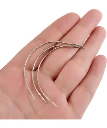 Cetornie 20 Pieces Hair Extension Curved C Needle Hair Weave C Type Needle Curved C Hair Weaving Needle for Hair Extension - Buy Online on GoSupps.com