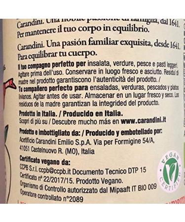  Acetificio Carandini Bis Apple Vinegar Carandini: Classic and Organic with the "mother" 500ml x 2 - Buy Online on GoSupps.com