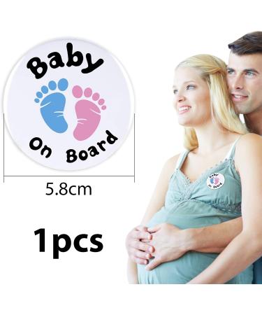 Baby On Board Pin Badge Baby Girl Badge Mum To Be Pregnancy Badge Baby Shower Accessories for Mum Gender Undetermined - Buy Online on GoSupps.com