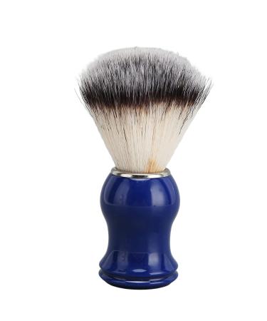 KUIKUI Handmade Shaving Brush for Men - Comfortable Shaving with Blue Handle and Silver Ring