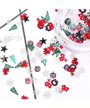 Nail Art Sequins Manicures Mixed Nail Accessories Nail Art Decoration Christmas Snowflake Design Glitter Sequins(01) - Buy Online on GoSupps.com