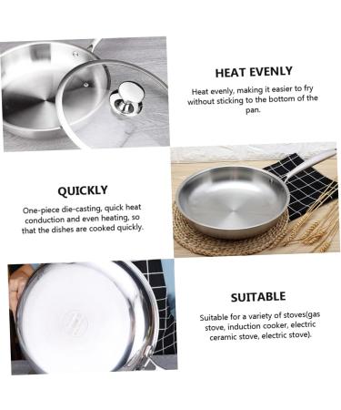 ABOOFAN 1 Pc Stainless Steel Non Stick Pan Omelet Fry Pan Egg Frying Pans Stainless Steel Cookware Stainless Steel Cooking Pan Induction Cooker 304 Stainless Steel Kitchen Pot - Buy Online on GoSupps.com