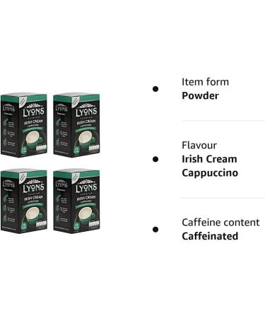 Lyons Premium Instant Coffee Bag Sachets | FabFinds Assorted Gift Mug (Irish Cream Cappuccino 4X 12Sachets) - Buy Online on GoSupps.com