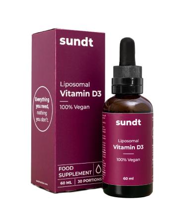 Vitamine D3 liposomale en gouttes pour renforcer les os et l immunit Flacon de 60 ml 30 jours Sans OGM Fabriqu en UE Sundt Nutrition Suppl ment alimentaire