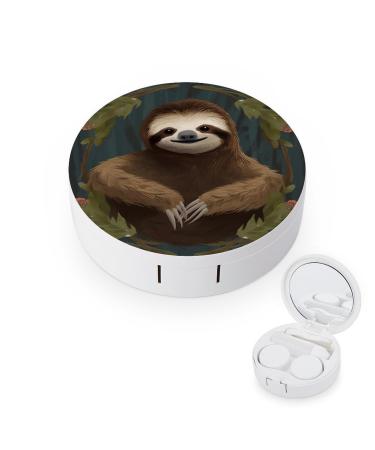 Contact Lens Case Sloth Portable Travel Contact Lens Box Contact Lens Storage Box