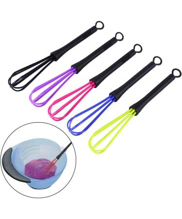 5PCS Plastic Salon Barber Hair Color Dye Cream Whisk - Kitchen Balloon Mixer Tool - Buy Online on GoSupps.com