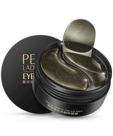 Eye mask eye pads eye mask eye patch collagen eye mask anti-aging pads black pearl collagen eye mask for wrinkles fine lines dark rings and tear bags car (30 pairs)
