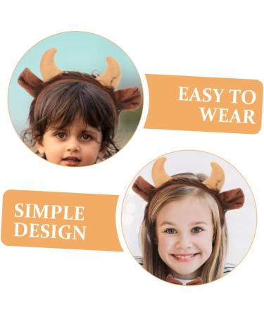 FRCOLOR Animal Headgear Headband Made of Cattle Horn Animal Cosplay Headband Photo Prop Animal Headbands for Women Demon Cattle Clothing Accessories Child Horns Fabric - Buy Online on GoSupps.com