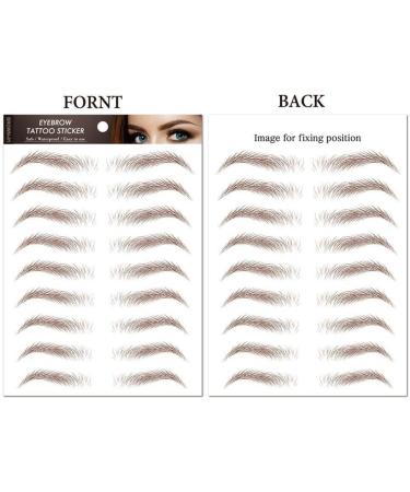 120 Pairs Eyebrow Tattoos Stickers Eyebrow Water Transfers Stickers Hair-Like Waterproof Eyebrow Stickers for Brow Grooming Shaping brown - Buy Online on GoSupps.com