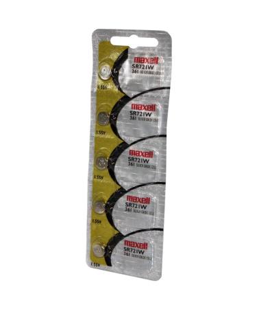 Maxell Watch Battery Button Cell SR721W 361 (Pack of 5)