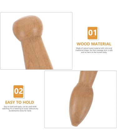 Healvian 4-Piece Wooden Foot Massager Set | Acupuncture Massage Roller & Body Shaping Tools for Relaxation & Pain Relief - Buy Online on GoSupps.com
