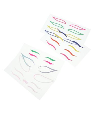 BELLIFFY 4sets Beauty Eyeliner Decal Stage Performance Sticker Reusable Eyeliner Sticker