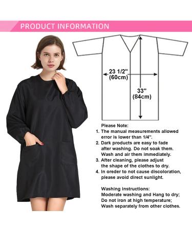 TOPTIE Waterproof Pet Grooming Smock | Haircutting Salon Cape with Pockets - Black - Buy Online on GoSupps.com