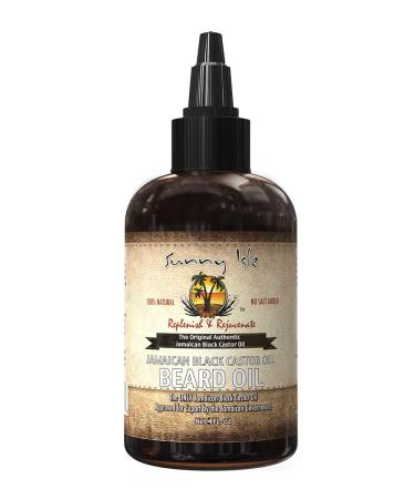 Sunny Isle Jamaican Black Castor Oil Beard Oil  4 oz. | Thicker  Fuller  Healthier Facial Hair