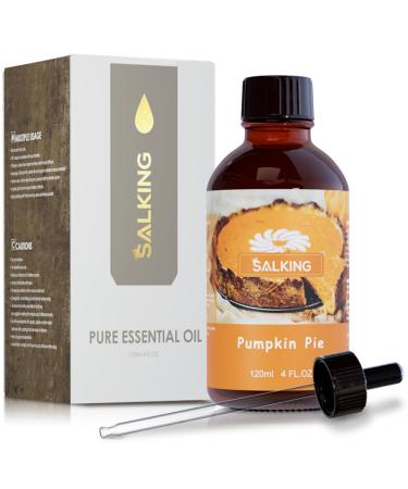 SALKING Pumpkin Pie Essential Oil 120ml Premium Fragrance Oils for Diffuser Candle Scents for Candle Making Soap Making Supplies Autumn Scented Diffuser Oil Halloween Thanksgiving Gift
