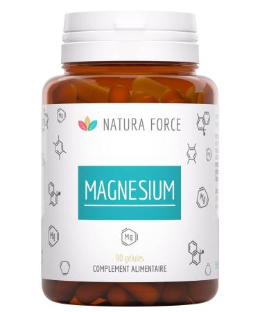Natural Magnesium Capsules - Magnesium Bisglycinate Complex + Magnesium Citrate + Vitamin B6 - High Bioavailability and Perfect Assimilation - 90 Vegetable Capsules