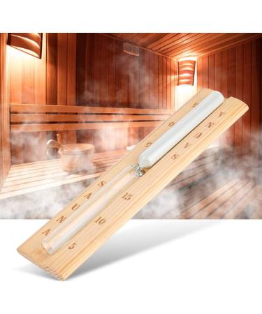 Sauna Hourglass - 15 Minute Sand Timer for Sauna Rooms & Offices | Wooden Timer with 5 & 10 Minute Scale - Buy Online on GoSupps.com