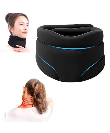 GYZGirlover Cervicorrect Neck Brace Cervicorrect Neck Brace by Healthy Lab Co Cervicorrect Neck Brace to Stop Snoring Soft Foam Neck Brace Universal Cervical Collar Adjustable Neck(black)