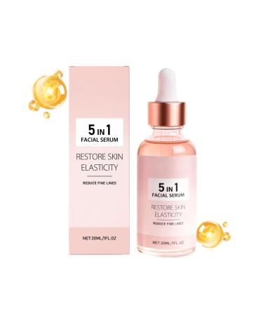 S rum visage 5 en 1 la vitamine C s rum anti- ge hydratant et raffermissant anti-rides r duit les ridules unifie le teint de la peau convient pour les soins quotidiens de la peau 3 8 ml