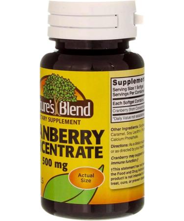 Nature's Blend Cranberry Concentrate 500 Mg 60 Softgels Pack of 6 - Buy Online on GoSupps.com