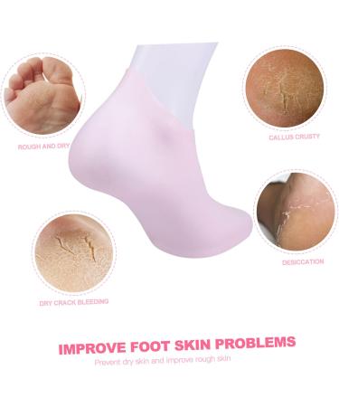 Healeved 2 Pairs Protective Socks Heel Sockss Lotion Infused Gel Socks for Cracked Heels Aloe Socks Feet Care Moisturizing Socks Sock for Feet Nursing Socks Skin Sebs Pink Miss - Buy Online on GoSupps.com