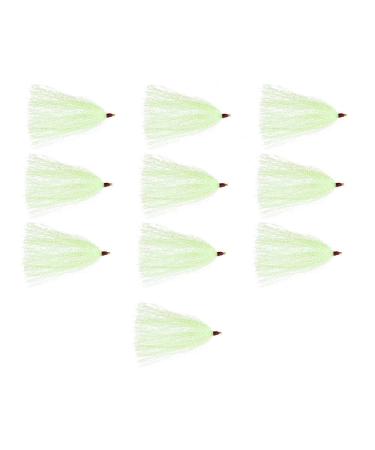 LAST CAST TACKLE Bucktail Teaser - 10 Pack - 5 Colors to Choose from Green