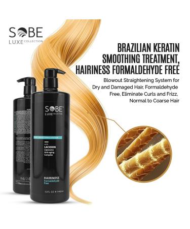 SOBE LUXE Brazilian Keratin Smoothing Treatment | Formaldehyde Free Blowout System for Dry & Damaged Hair - 32 Oz - Buy Online on GoSupps.com