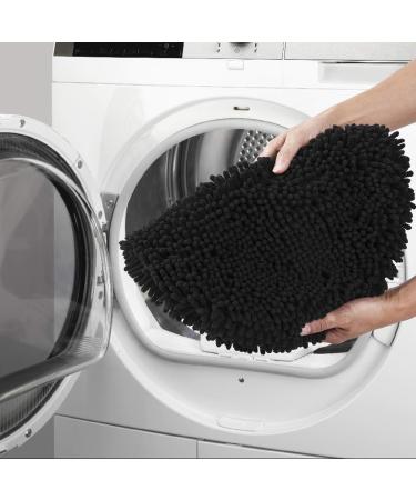 MAYSHINE Plush Shaggy Black Toilet Seat Lid Cover | Soft Chenille Microfiber, Machine Washable | Absorbent Cushion for Comfort - Buy Online on GoSupps.com