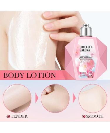 Cherry Blossom Collagen Body Lotion Firming Anti-Aging & Intense Hydration Body Milk Fast Absorbing Non-Sticky Nourishing Collagen Cream for Dry Skin Repair Silky Smooth for Women & Girls 300ml - Buy Online on GoSupps.com