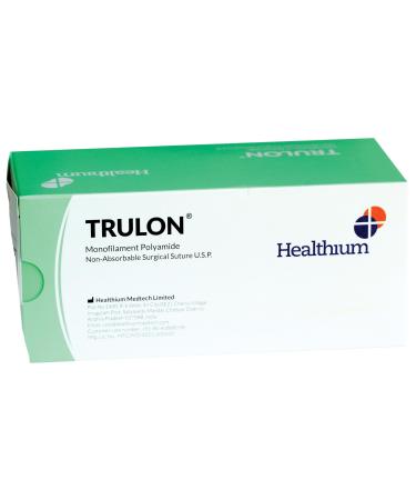 SEAM NOT ASSEMBLE TRULON caliber 2/0 curve 3/8 needle 45 mm - 70 cm - black C2 needle 45 mm seam 47 cm black